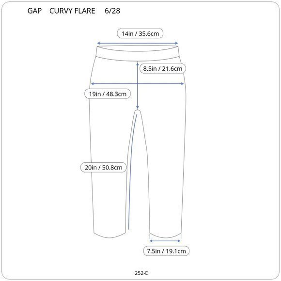 Gap Crop Capris Curvy Flare Jeans Stretch Flap Pockets 6 28 - Picture 3 of 10